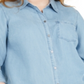 Camisa de botões feminina estilo &amp; co plus size chambray azul tamanho 4X