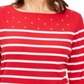 Karen Scott Top Feminino Colorblocked com Tachas Vermelho Tamanho P