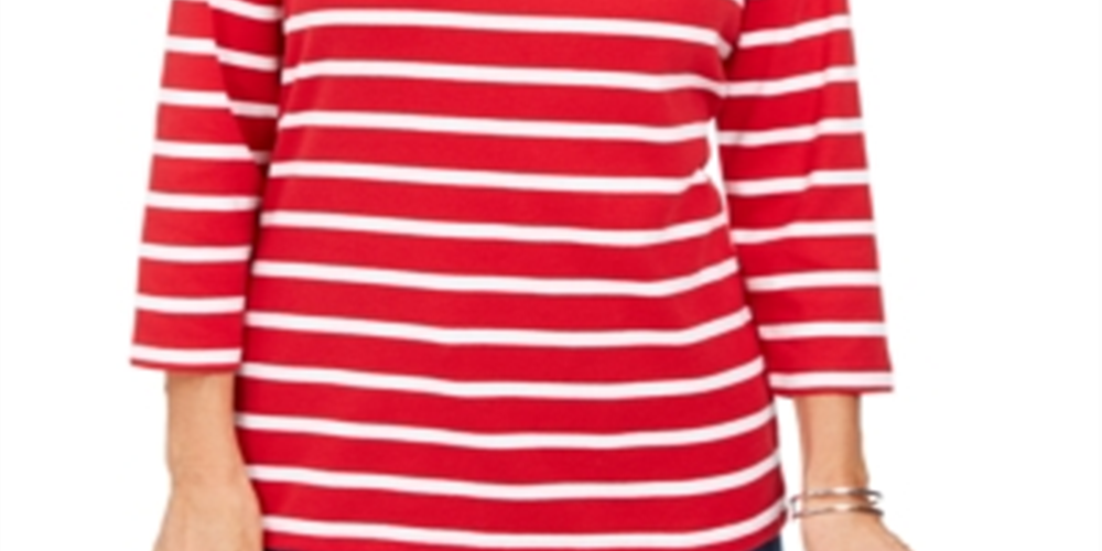 Karen Scott Top Feminino Colorblocked com Tachas Vermelho Tamanho P