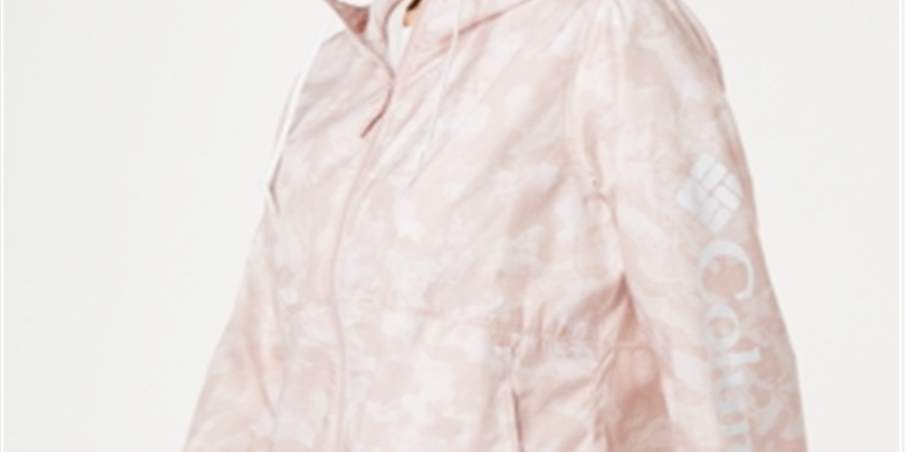 Jaqueta corta-vento feminina Columbia Flash Forward estampada rosa tamanho médio