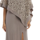 Vestido poncho longo com acabamento em faixa R &amp; M Richards feminino, marrom, tamanho 16W