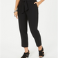 Calça afunilada feminina Style &amp; Co com cós amarrado, preta, tamanho 16