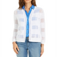 Cardigan Charter Club com abertura frontal, branco, tamanho G