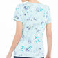 Camiseta feminina Karen Scott com estampa floral, azul, tamanho G