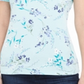 Camiseta feminina Karen Scott com estampa floral, azul, tamanho G