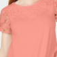 Camiseta feminina bordada de algodão Charter Club, laranja, tamanho pequeno G