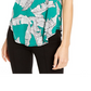 Camiseta feminina Alfani estampada com bainha redonda, verde, tamanho pequeno GG