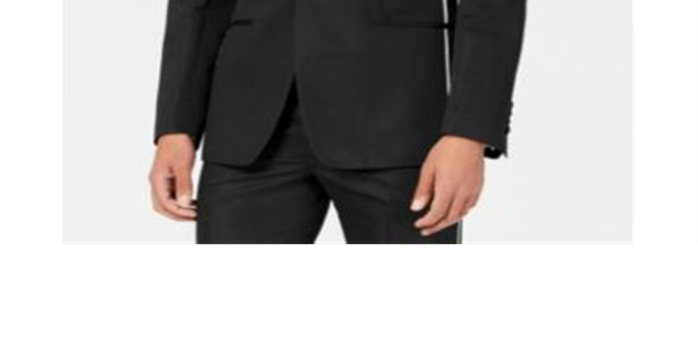 Jaqueta Calvin Klein Masculina Slim Fit com Acabamento em Tubulação Preta Tamanho 46R