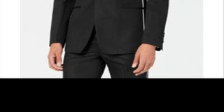 Jaqueta Calvin Klein Masculina Slim Fit com Acabamento em Tubulação Preta Tamanho 46R