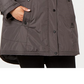 Parka Madden Girl Plus com capuz e acabamento em pele sintética, cinza, tamanho 3XL