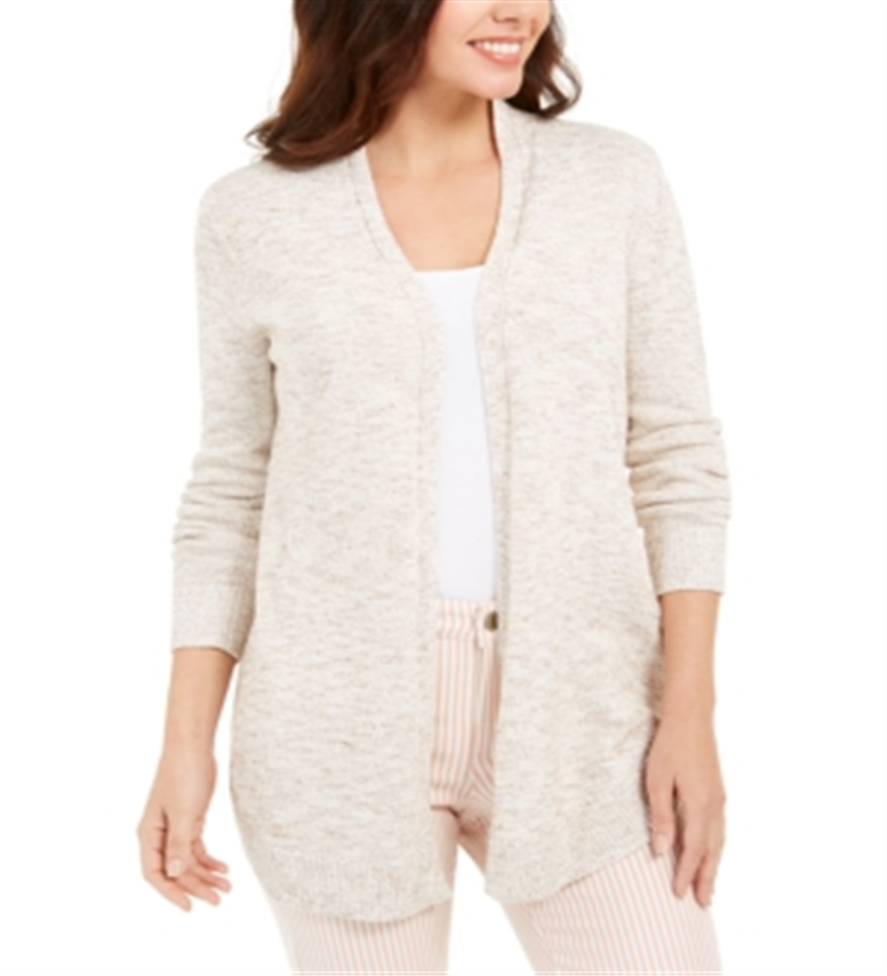 Suéter feminino Charter Club com bainha curva, bege, tamanho XXL