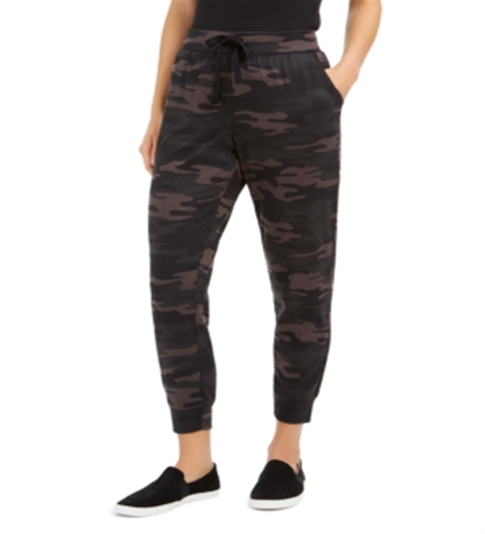 Calça de moletom feminina com estampa camuflada Style &amp; Co, cinza, tamanho GG