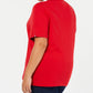 Camiseta Tommy Hilfiger Plus com logotipo embelezado, vermelha, tamanho 3X