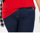 Camiseta Tommy Hilfiger Plus com logotipo embelezado, vermelha, tamanho 3X