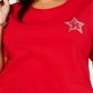 Camiseta Tommy Hilfiger Plus com logotipo embelezado, vermelha, tamanho 3X