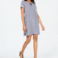 Vestido estilo camiseta feminino com cadarço azul tamanho extragrande