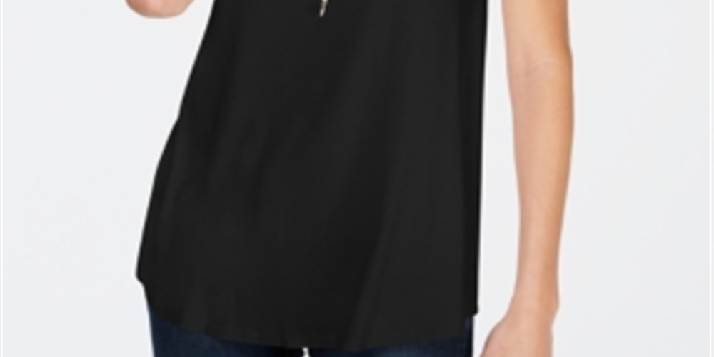 Regata feminina estilo &amp; co swing preta tamanho pequeno M