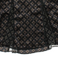 Calça feminina listrada Bar III, perna larga, rosa, tamanho extragrande