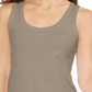 Camiseta regata feminina Charter Club Supima Cotton com decote redondo, marrom, tamanho pequeno