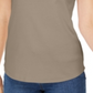 Camiseta regata feminina Charter Club Supima Cotton com decote redondo, marrom, tamanho pequeno