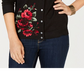 Karen Scott Cardigan Feminino Estampado Floral Preto Tamanho Pequeno P/M