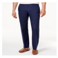 Calça de linho profissional masculina Ralph Lauren, frente lisa, azul, tamanho 42x30