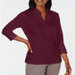 Karen Scott Top Feminino de Algodão com Ilhós e Jugo Vermelho Tamanho X-G