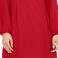 Vestido feminino com decote em V e manga curta, vermelho, tamanho médio, da INC International Concepts