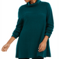 Suéter túnica feminino com costura exposta e gola simulada, verde, tamanho extragrande, estilo &amp; co