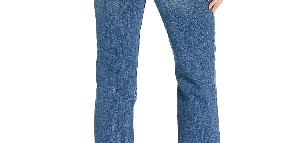 Calça jeans feminina Barbara Bootcut de cintura alta NYDJ em azul Brickell, tamanho 14