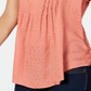 Blusa texturizada com mangas bufantes feminina Style &amp; Co, laranja, tamanho pequeno GG