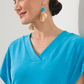 Blusa feminina Chico's Wrinkle-Free Travelers Classic com manga curta, tamanho P, cor ágata