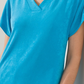 Blusa feminina Chico's Wrinkle-Free Travelers Classic com manga curta, tamanho P, cor ágata