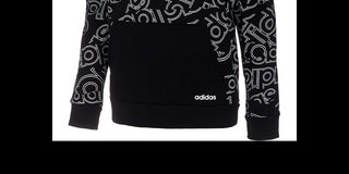 Moletom com capuz Adidas para meninos - Preto, tamanho grande e pequeno
