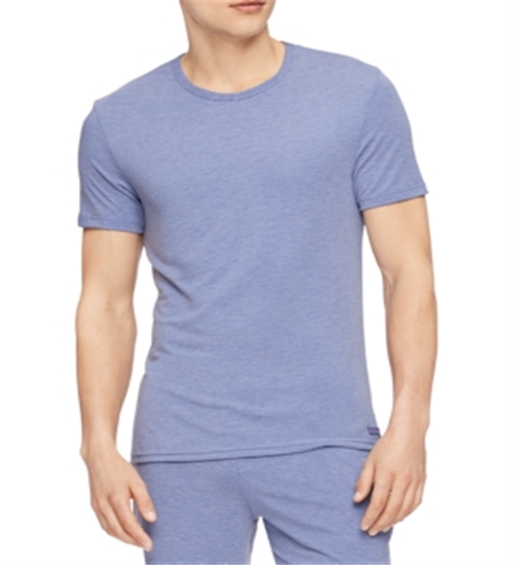 Camiseta Calvin Klein Masculina Modal Ultramacia Azul Tamanho GG