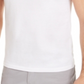 Camisa polo listrada de sarja masculina Alfani, branca, tamanho X-G