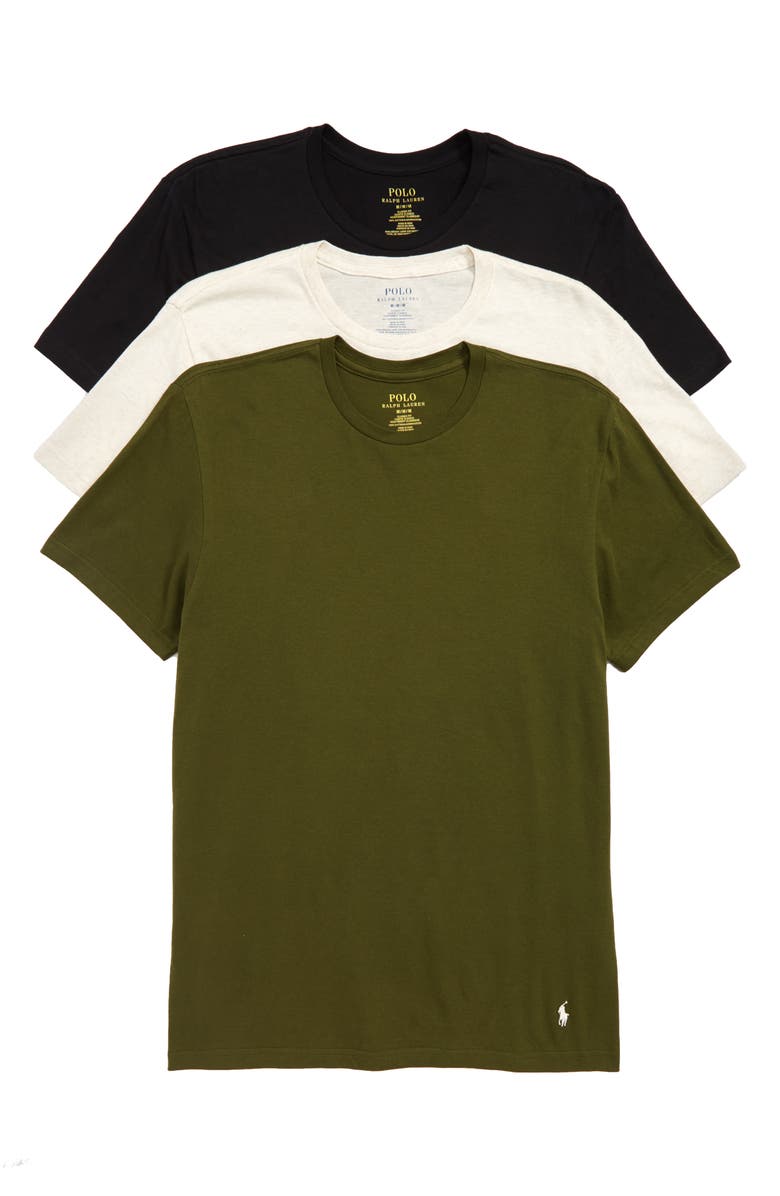 Polo Ralph Lauren Camiseta Masculina Gola Redonda, Pacote com 3 Tamanhos Sortidos P