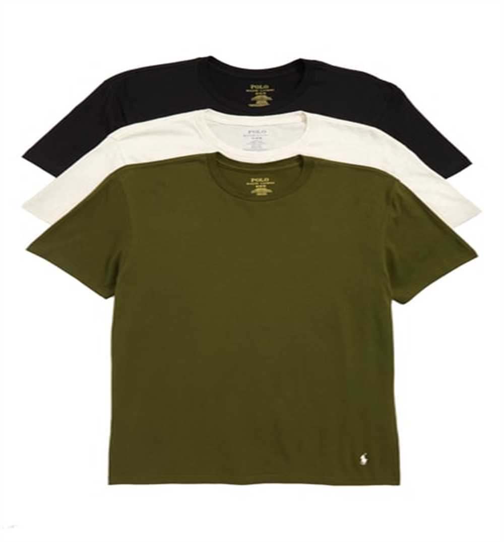 Polo Ralph Lauren Camiseta Masculina Gola Redonda, Pacote com 3 Tamanhos Sortidos P