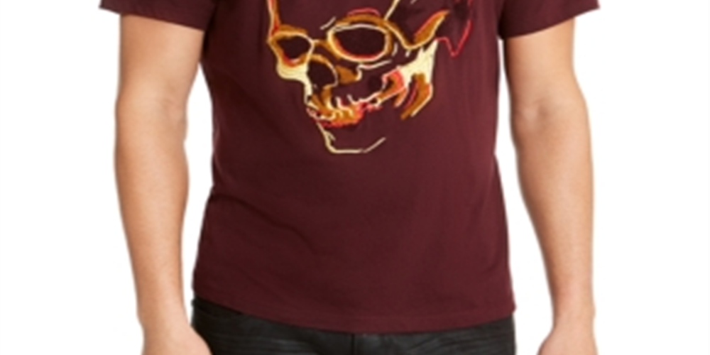 Camiseta masculina com estampa de caveira Ramona da INC International Concepts, marrom, tamanho XXG