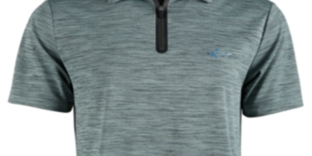 Camisa polo masculina Attack Life by Greg Norman com zíper de um quarto, verde, tamanho grande