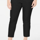 Calça feminina estilo &amp; co com bolso inclinado e ajuste no tornozelo, preta, tamanho extrapequeno