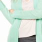 Cardigan de cashmere feminino Charter Club com frente aberta, verde, tamanho M