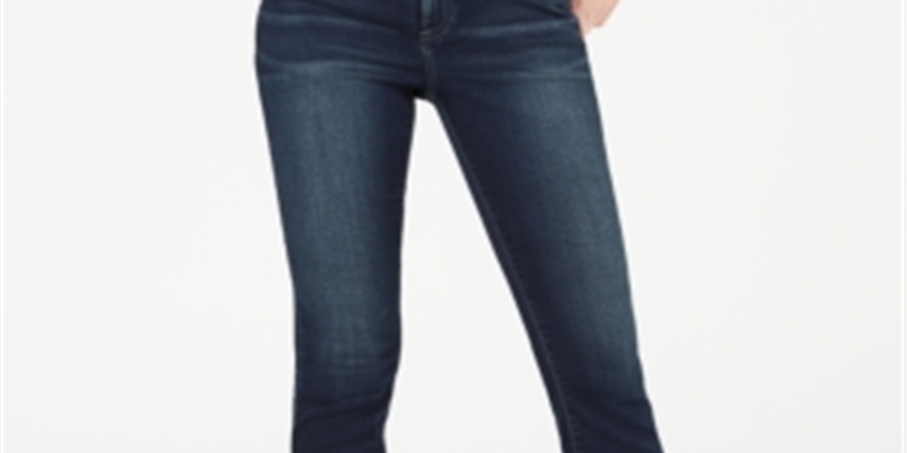 Calça jeans feminina Finity Stretch Cropped da INC International Concepts, azul, tamanho 10