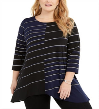 Túnica Alfani Feminina Plus Size Estampada Azul Tamanho 2X