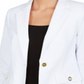 Calvin Klein Blazer Feminino com Botão Único e Ilhós, Branco, Tamanho 4