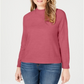Karen Scott Suéter Feminino Gola Falsa Rosa Tamanho Pequeno G