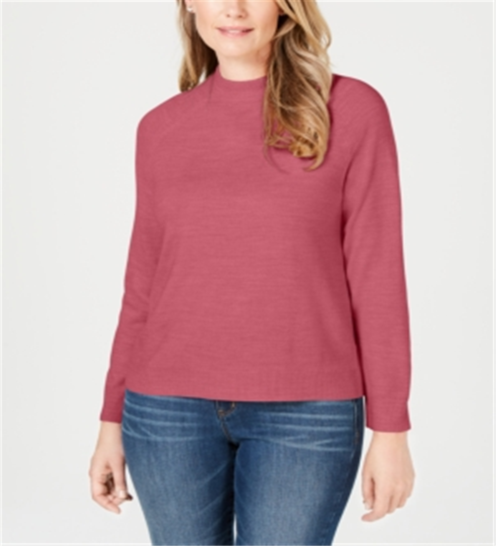 Karen Scott Suéter Feminino Gola Falsa Rosa Tamanho Pequeno G