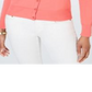 Cardigan feminino com apliques florais Charter Club rosa tamanho extragrande