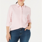 Camisa feminina de malha de algodão Charter Club, rosa, tamanho X-S