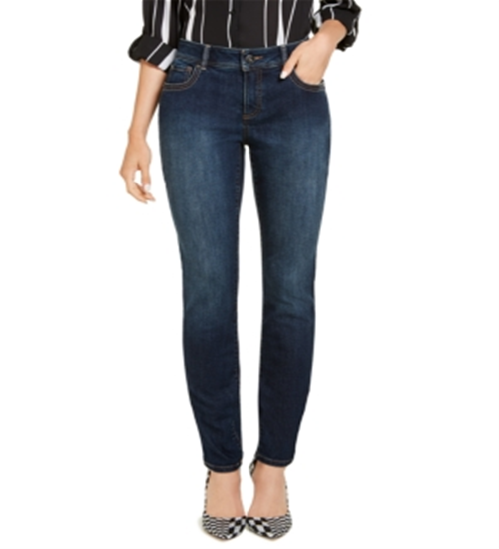 Calça jeans skinny feminina INC Essential Curvy-Fit com controle de barriga, azul, tamanho 4